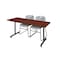 Kobe Rectangle Mobile table, 72" W, 72" H, Laminate Top, Cherry MKTRCT7224CH44GY - alternate 1